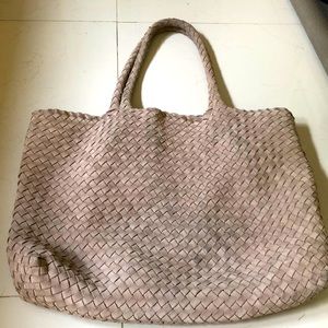 Milaner suede woven handbag